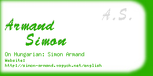 armand simon business card